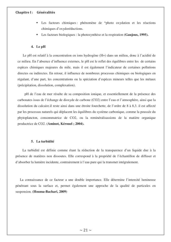 Evaluation de la qualité des eaux marine de la plage ouest Sidi Fredj.