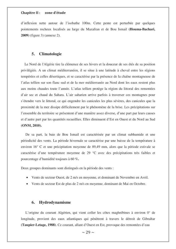 Evaluation de la qualité des eaux marine de la plage ouest Sidi Fredj.