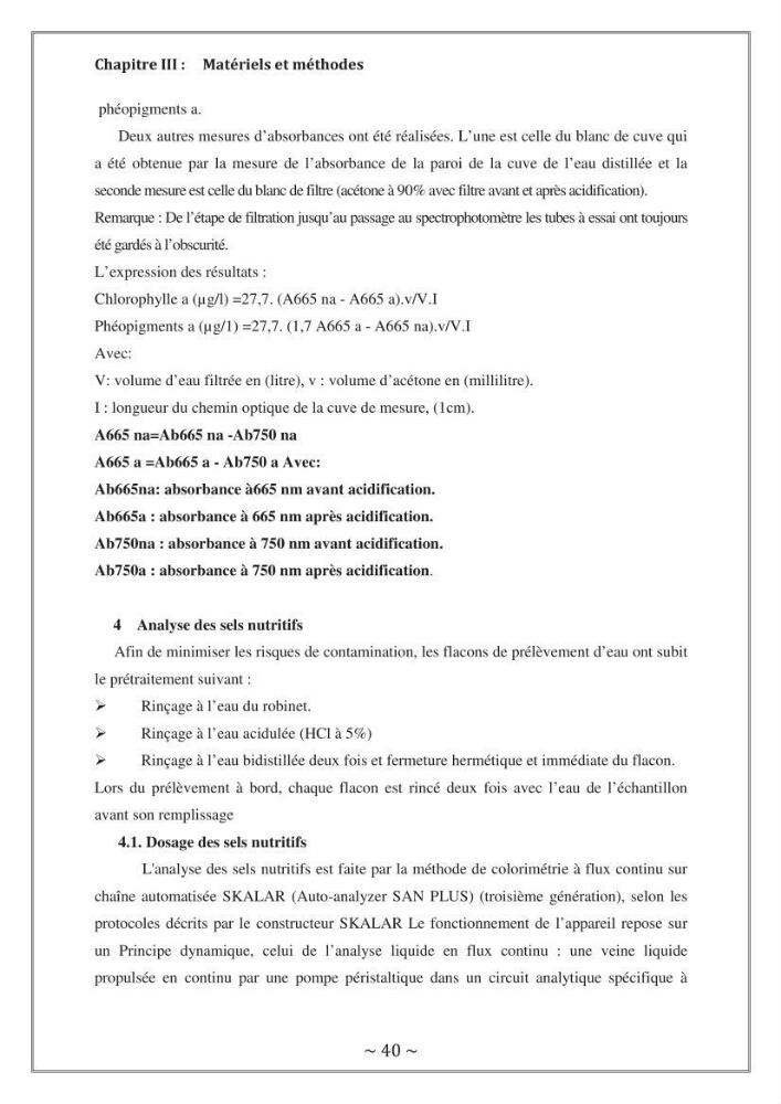 Evaluation de la qualité des eaux marine de la plage ouest Sidi Fredj.