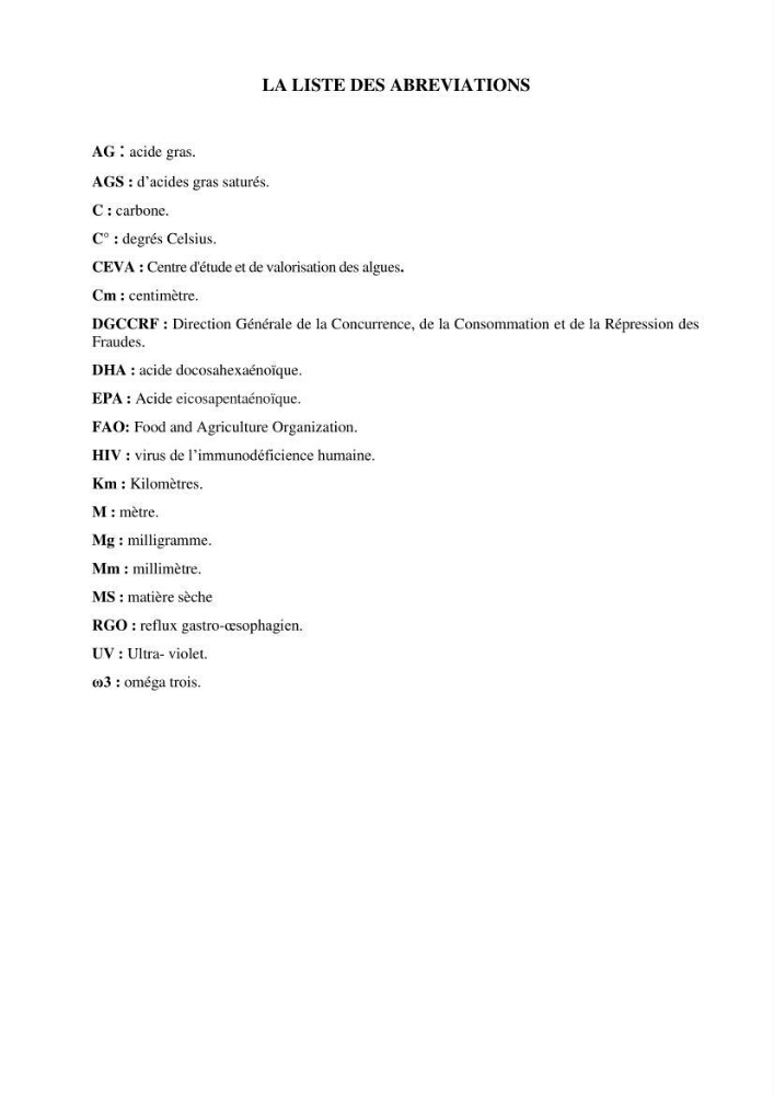 Recherche de quelques espèces algales de la co^te algérienne aux possibilités biotechnologiques