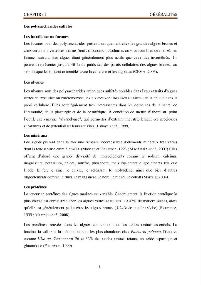 Recherche de quelques espèces algales de la co^te algérienne aux possibilités biotechnologiques
