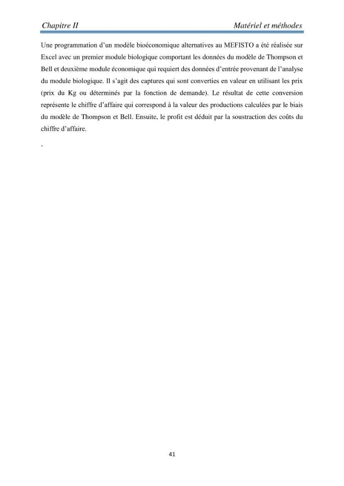 Contribution à l’étude bioéconomique de la pêche chalutière cas de rouget de vase ( Mullus barbatus) de la région centre du bassin Algérien