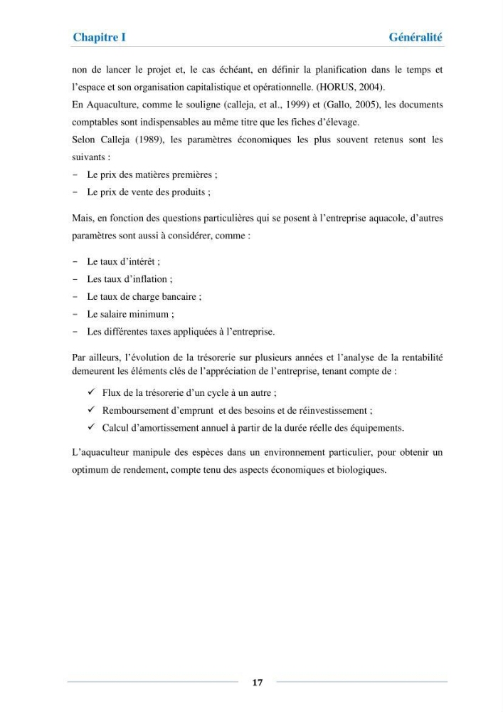 Etude de faisabilité technico-économique d’une ferme conchylicole (Mytilus galloprovincialis (Lamarck, 1819):