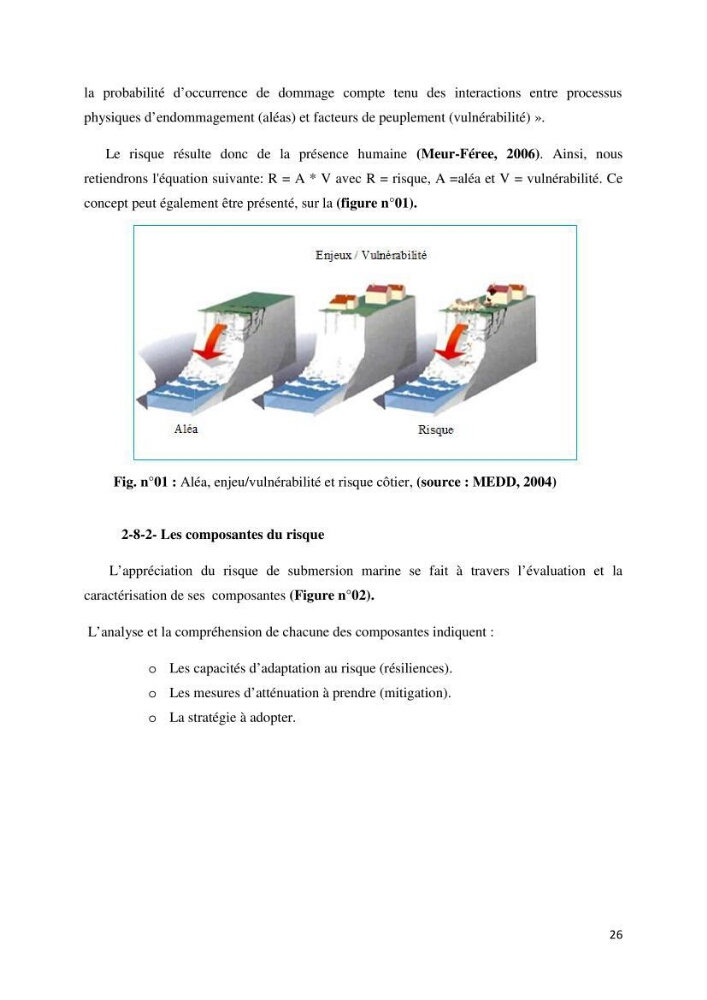Gestion et perception du risque par la submersion dans le projet d\'aménagement des \'\' Sablettes\'\' en baie d\'Alger: