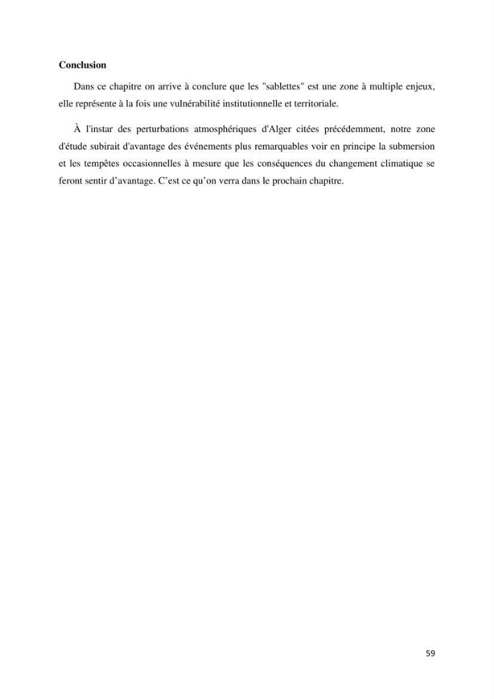 Gestion et perception du risque par la submersion dans le projet d\'aménagement des \'\' Sablettes\'\' en baie d\'Alger: