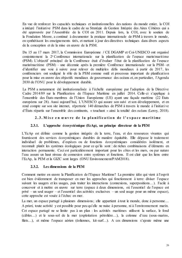 Analyse du cadre de l\'économie bleue et de la planification de l\'espace maritime en Algérie: cas de la zone marine et côtière de la wilaya d\'Alger