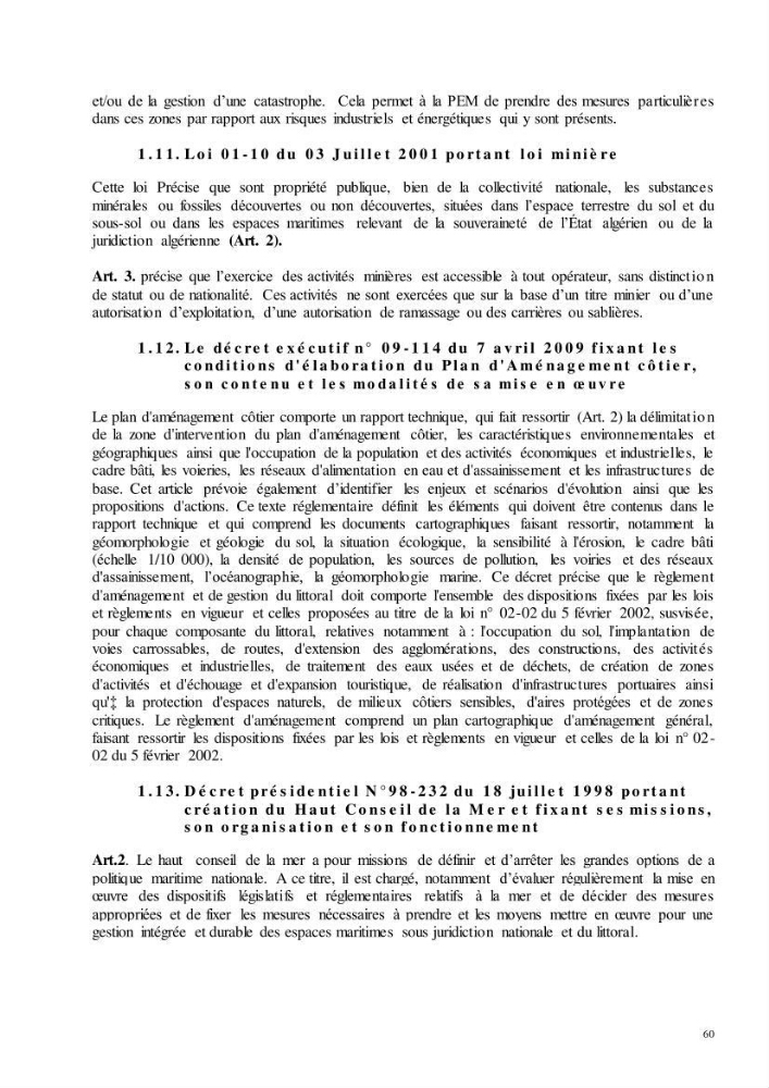 Analyse du cadre de l\'économie bleue et de la planification de l\'espace maritime en Algérie: cas de la zone marine et côtière de la wilaya d\'Alger