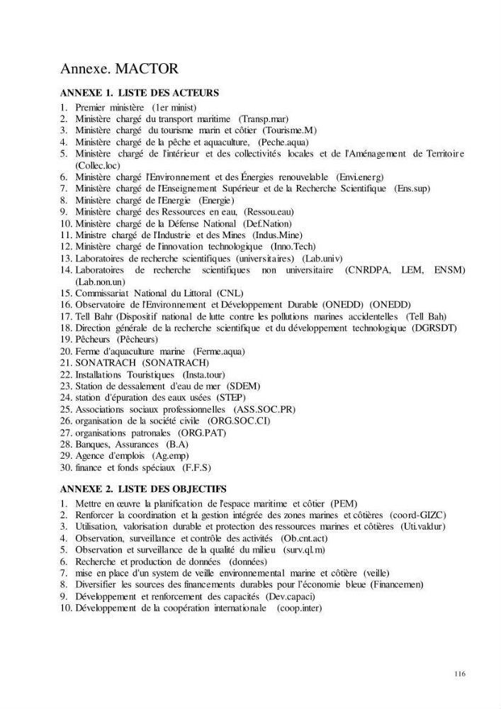 Analyse du cadre de l\'économie bleue et de la planification de l\'espace maritime en Algérie: cas de la zone marine et côtière de la wilaya d\'Alger