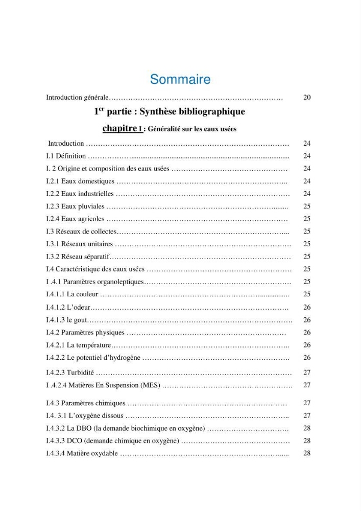 Suivi de la qualité physico-chimique et bacteriologique des eaux usées épurées de la station d\'épuration et leur effet sur l\'environnement marin