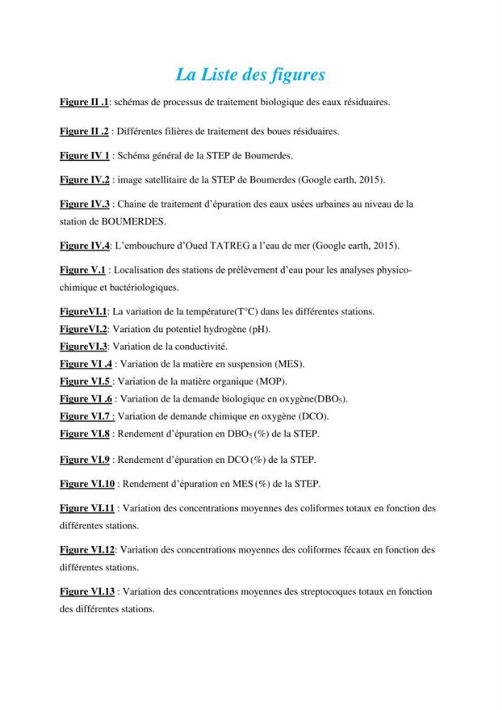 Suivi de la qualité physico-chimique et bacteriologique des eaux usées épurées de la station d\'épuration et leur effet sur l\'environnement marin