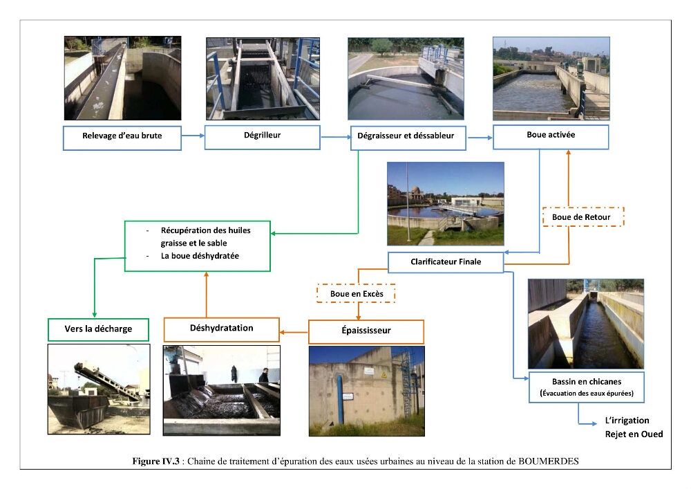 Suivi de la qualité physico-chimique et bacteriologique des eaux usées épurées de la station d\'épuration et leur effet sur l\'environnement marin