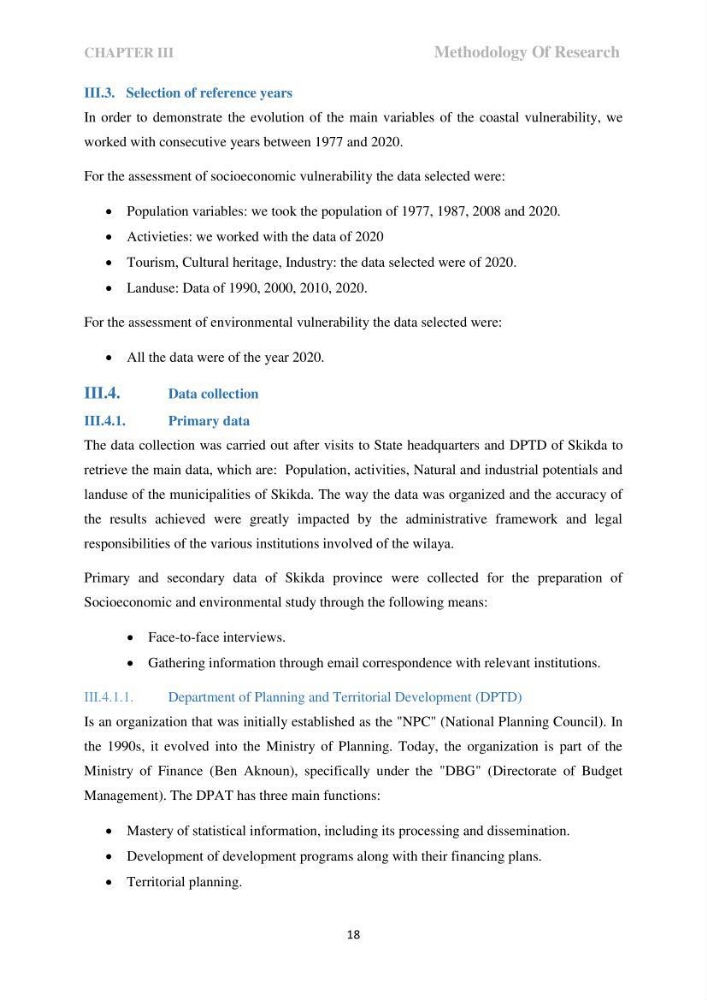 Perception of ICZM: analysis of the socioeconomic and environmental vulnerability of the coastal zone of skikda province