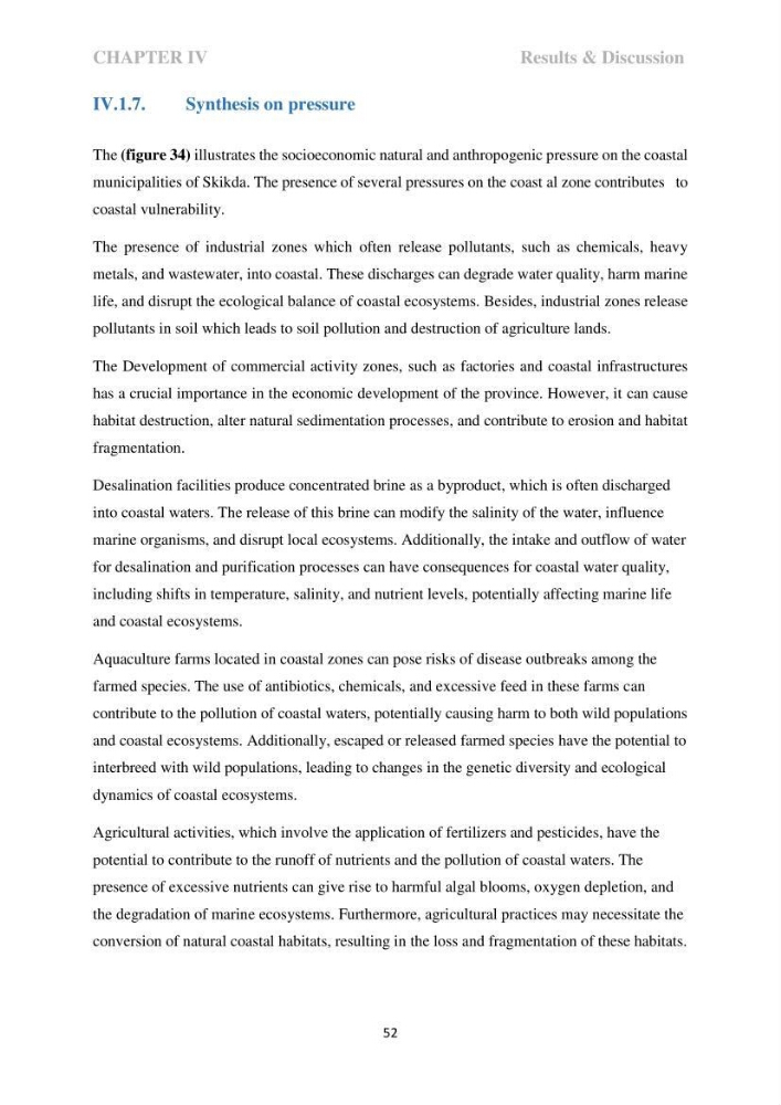 Perception of ICZM: analysis of the socioeconomic and environmental vulnerability of the coastal zone of skikda province