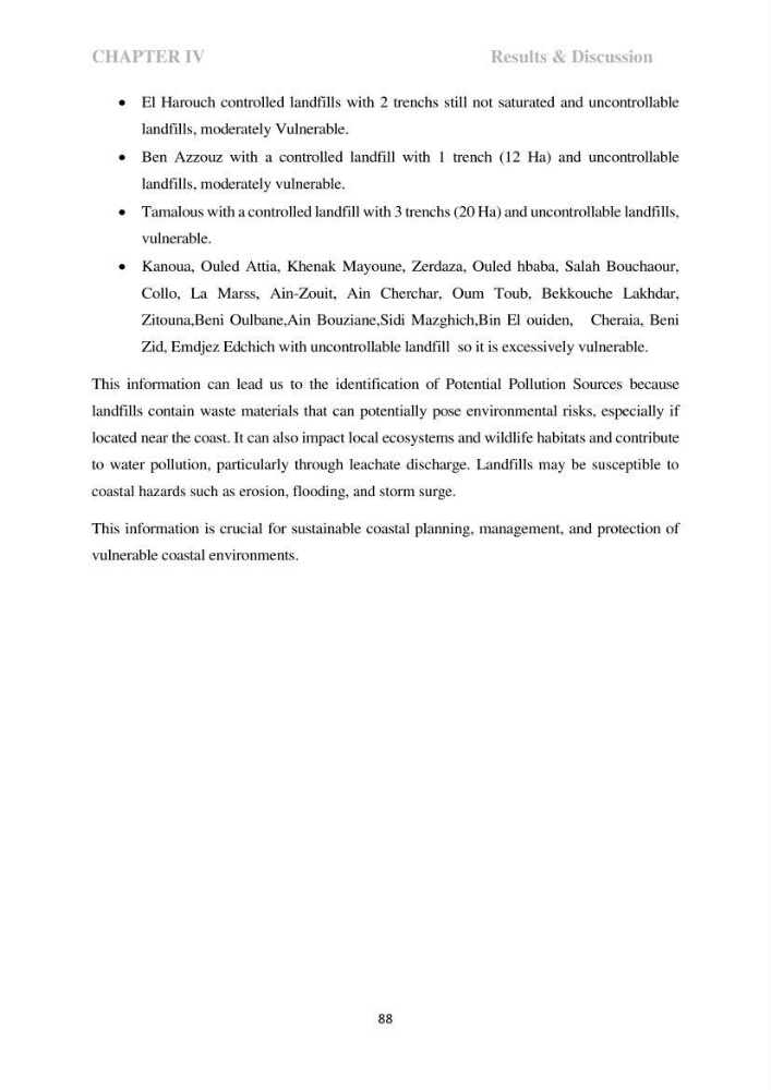 Perception of ICZM: analysis of the socioeconomic and environmental vulnerability of the coastal zone of skikda province