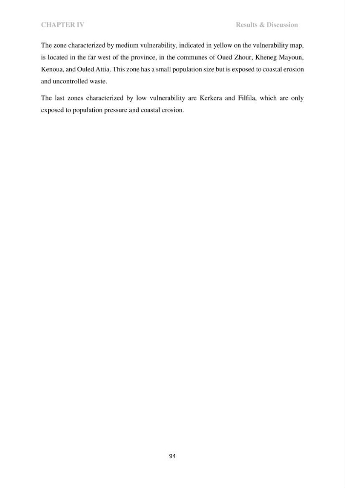 Perception of ICZM: analysis of the socioeconomic and environmental vulnerability of the coastal zone of skikda province