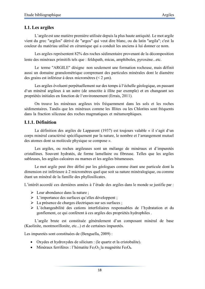 Modélisation de l\'adsorption de métaux lourds sur une argile brute algérienne