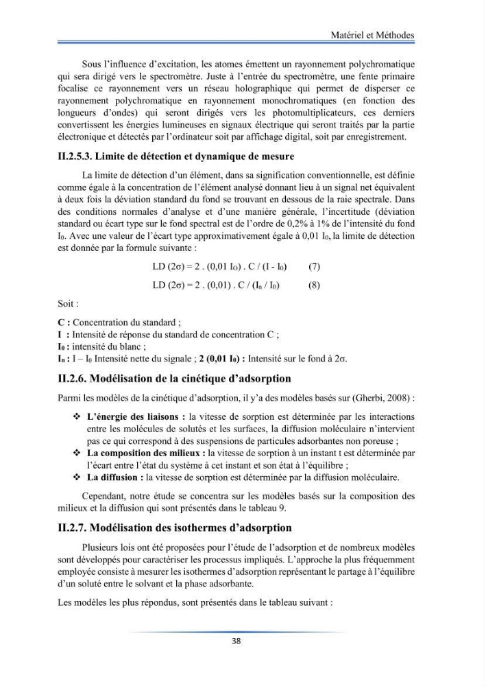 Modélisation de l\'adsorption de métaux lourds sur une argile brute algérienne