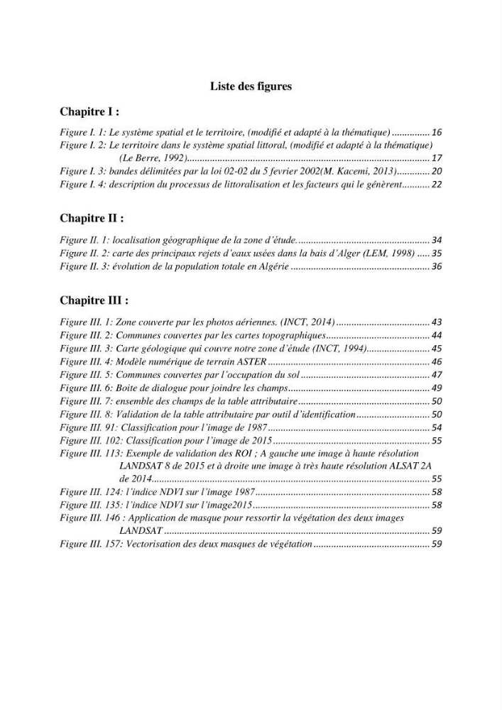Apport de la télédétection et des SIG pour surveiller la trajectoire urbaine des communes côtières de la baie d\'Alger: