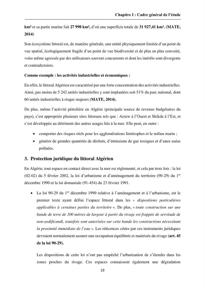 Apport de la télédétection et des SIG pour surveiller la trajectoire urbaine des communes côtières de la baie d\'Alger: