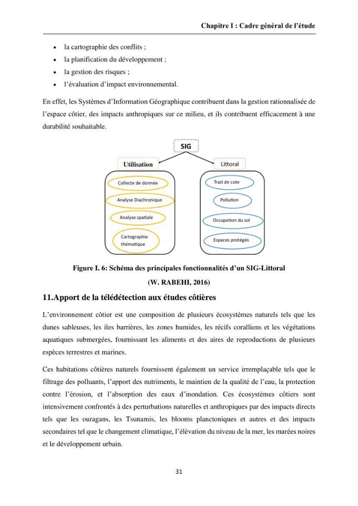 Apport de la télédétection et des SIG pour surveiller la trajectoire urbaine des communes côtières de la baie d\'Alger: