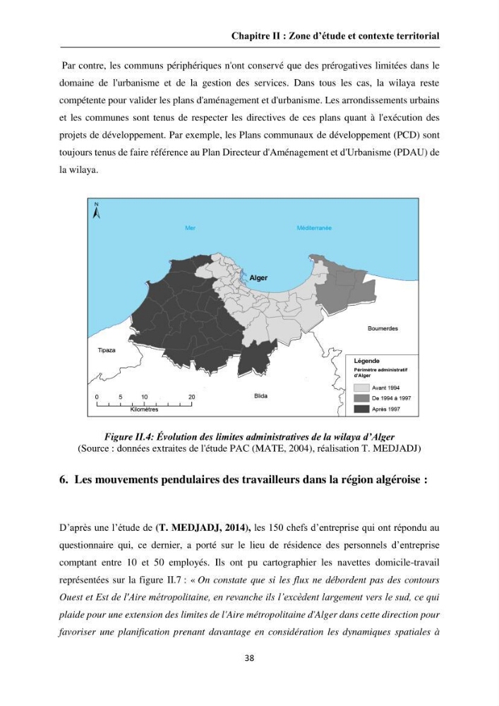 Apport de la télédétection et des SIG pour surveiller la trajectoire urbaine des communes côtières de la baie d\'Alger: