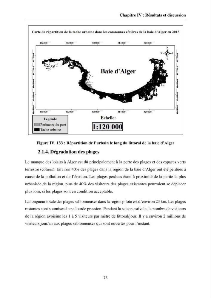 Apport de la télédétection et des SIG pour surveiller la trajectoire urbaine des communes côtières de la baie d\'Alger: