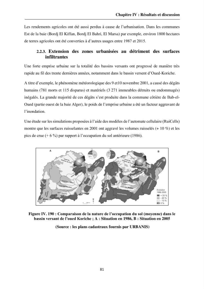 Apport de la télédétection et des SIG pour surveiller la trajectoire urbaine des communes côtières de la baie d\'Alger: