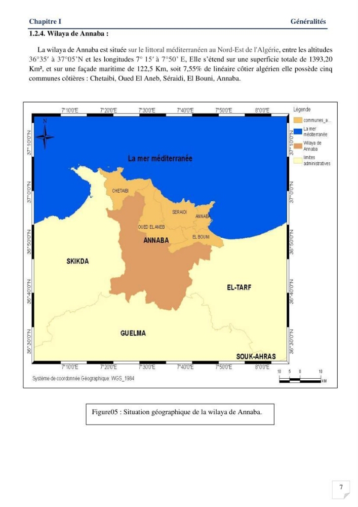Analyses de vulnérabilité de la biodiversité aux impacts anthropiques de la côte Est Algérienne.