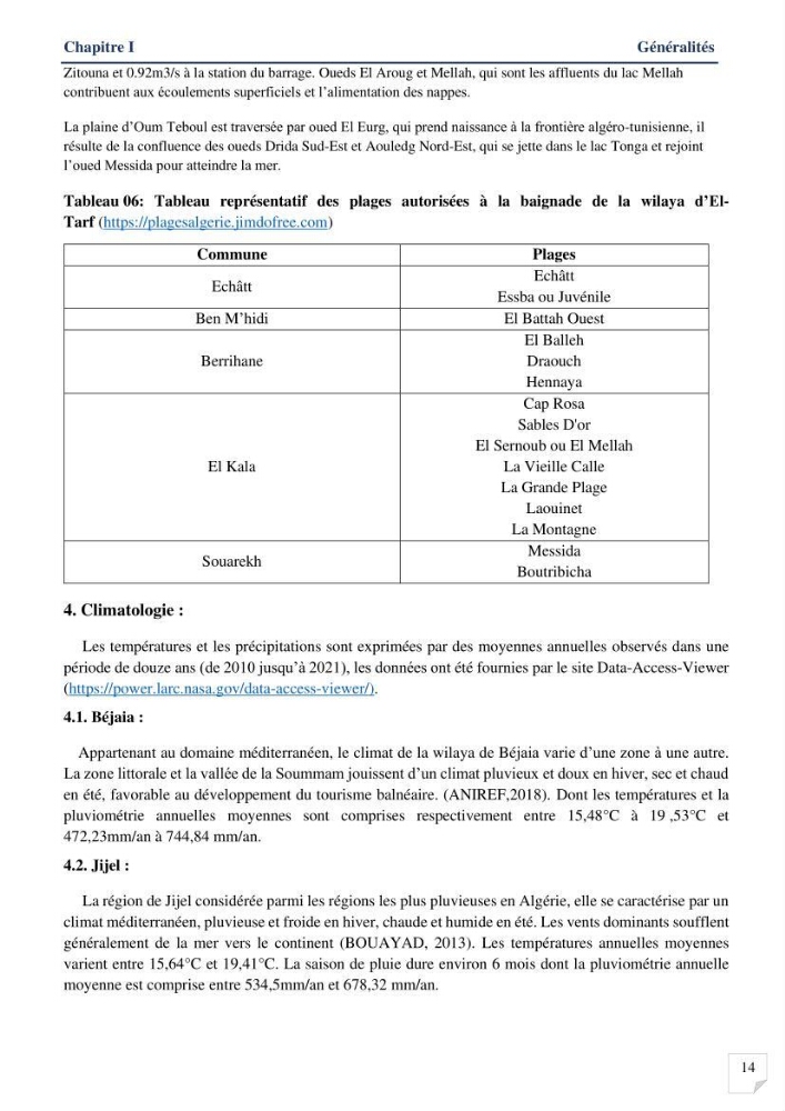 Analyses de vulnérabilité de la biodiversité aux impacts anthropiques de la côte Est Algérienne.
