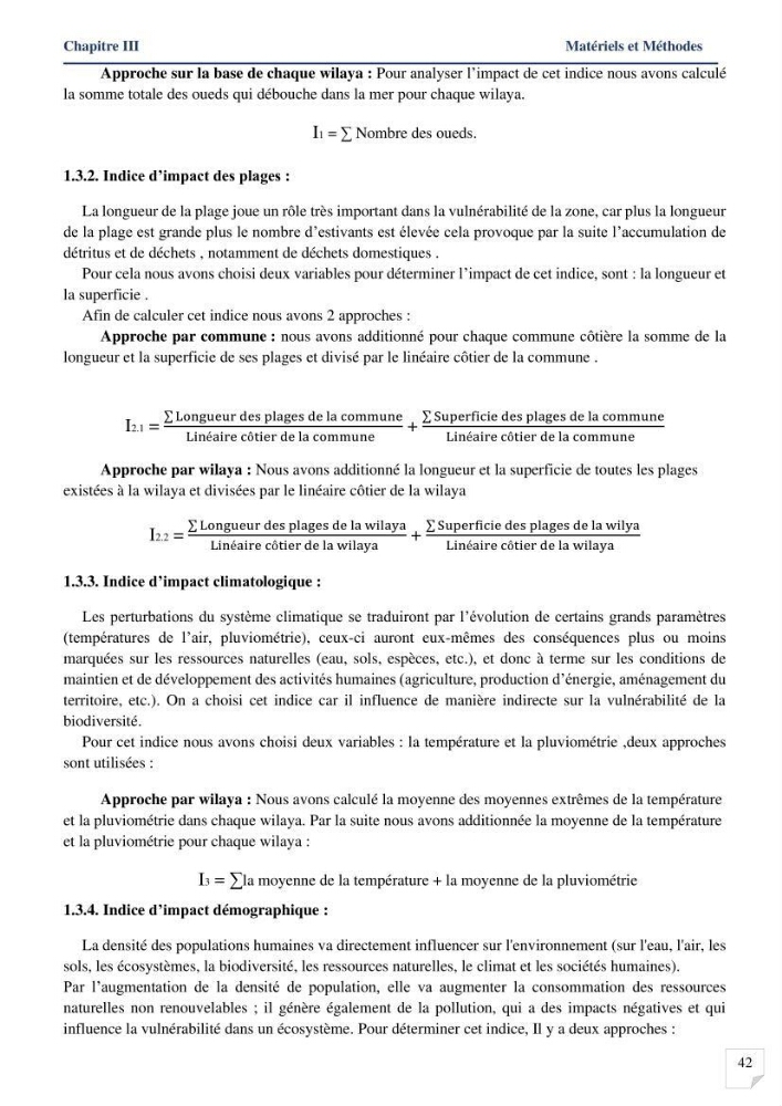 Analyses de vulnérabilité de la biodiversité aux impacts anthropiques de la côte Est Algérienne.