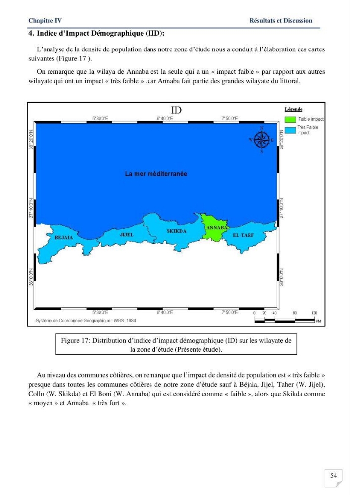 Analyses de vulnérabilité de la biodiversité aux impacts anthropiques de la côte Est Algérienne.