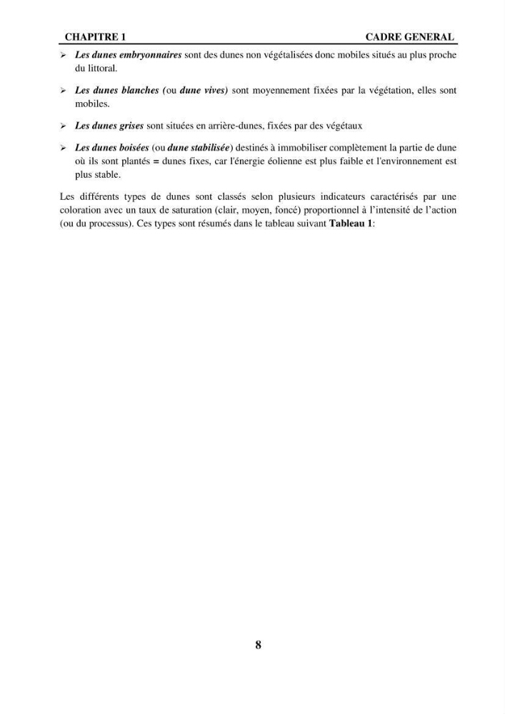 Impact de l\'expansion urbaine sur la degradation des dunes côtières dans la region ouest d\'Alger