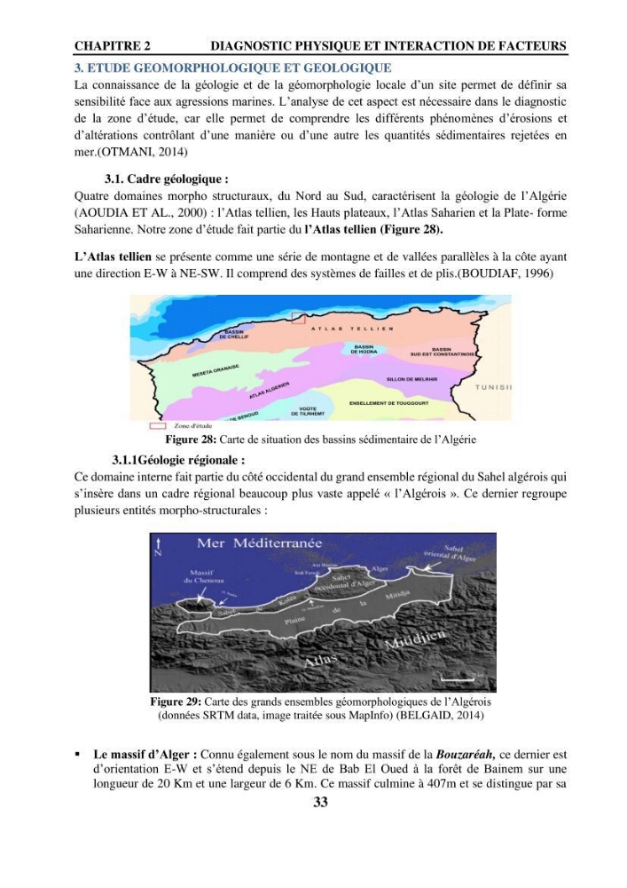 Impact de l\'expansion urbaine sur la degradation des dunes côtières dans la region ouest d\'Alger