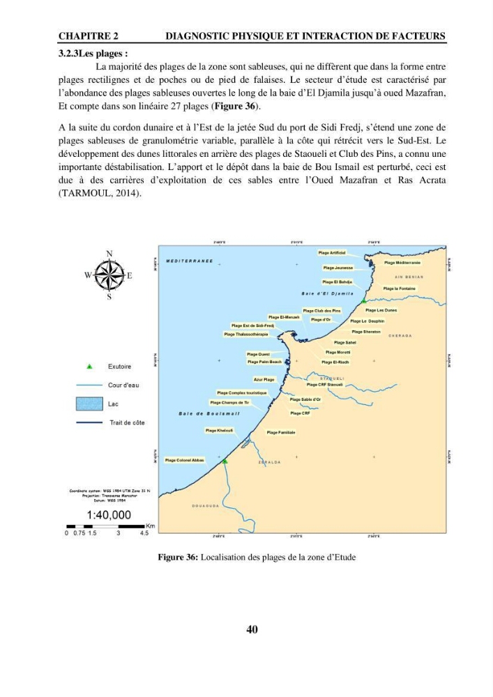 Impact de l\'expansion urbaine sur la degradation des dunes côtières dans la region ouest d\'Alger