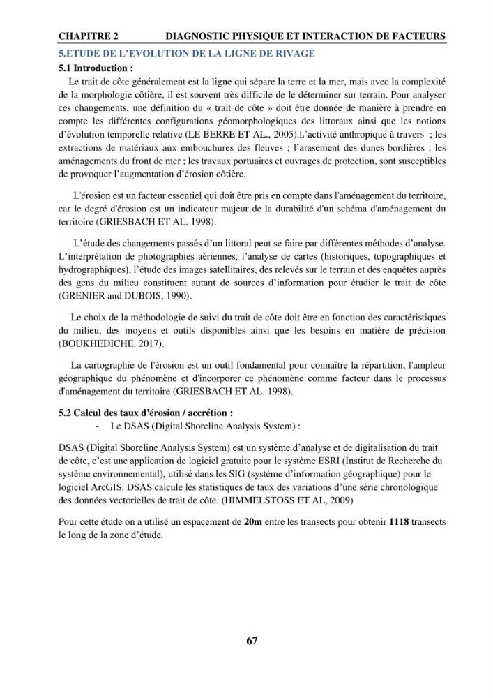 Impact de l\'expansion urbaine sur la degradation des dunes côtières dans la region ouest d\'Alger
