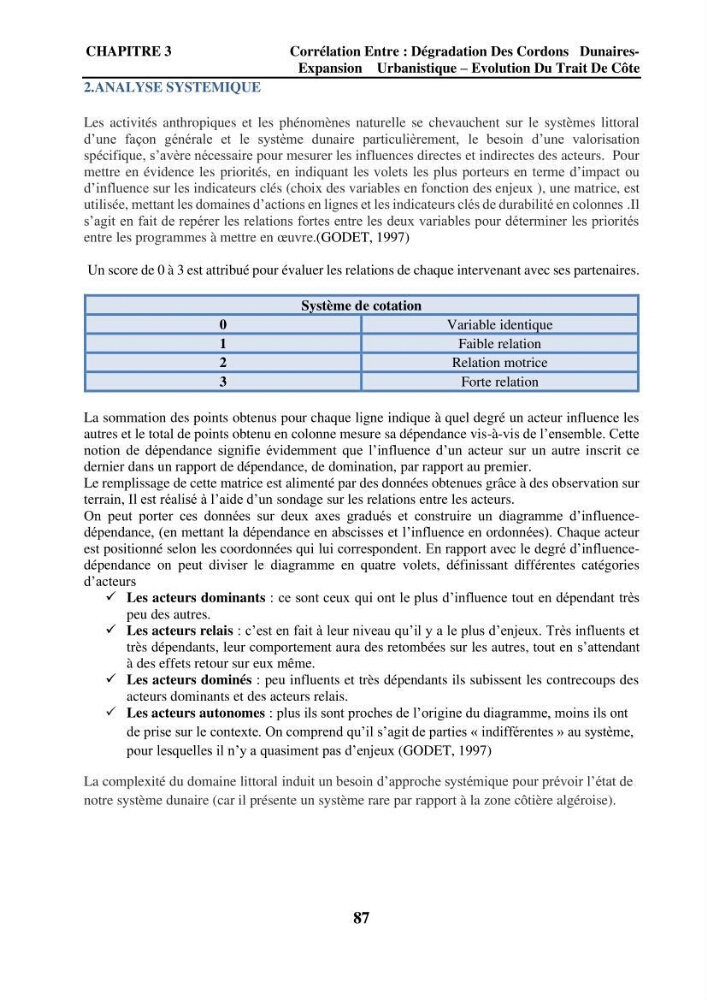 Impact de l\'expansion urbaine sur la degradation des dunes côtières dans la region ouest d\'Alger
