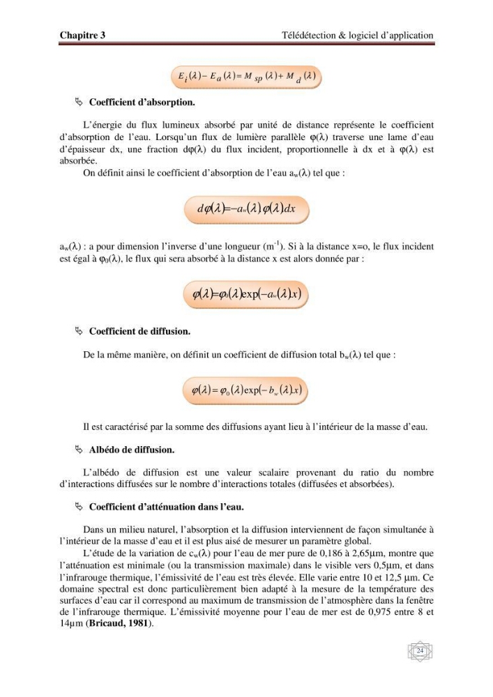 Suivi et contrôle de la pollution de la baie de Bou-Ismail en utilisant les données multi-sources des capteurs satellites: