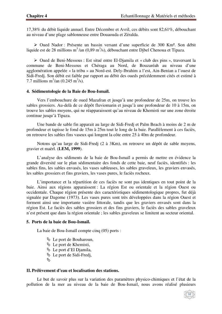 Suivi et contrôle de la pollution de la baie de Bou-Ismail en utilisant les données multi-sources des capteurs satellites: