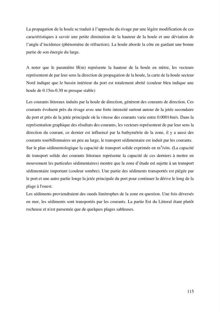 Ensablement du port de Marsa Ben M’Hidi (W. de Tlemcen) Etude hydro-sédimentaire et solutions