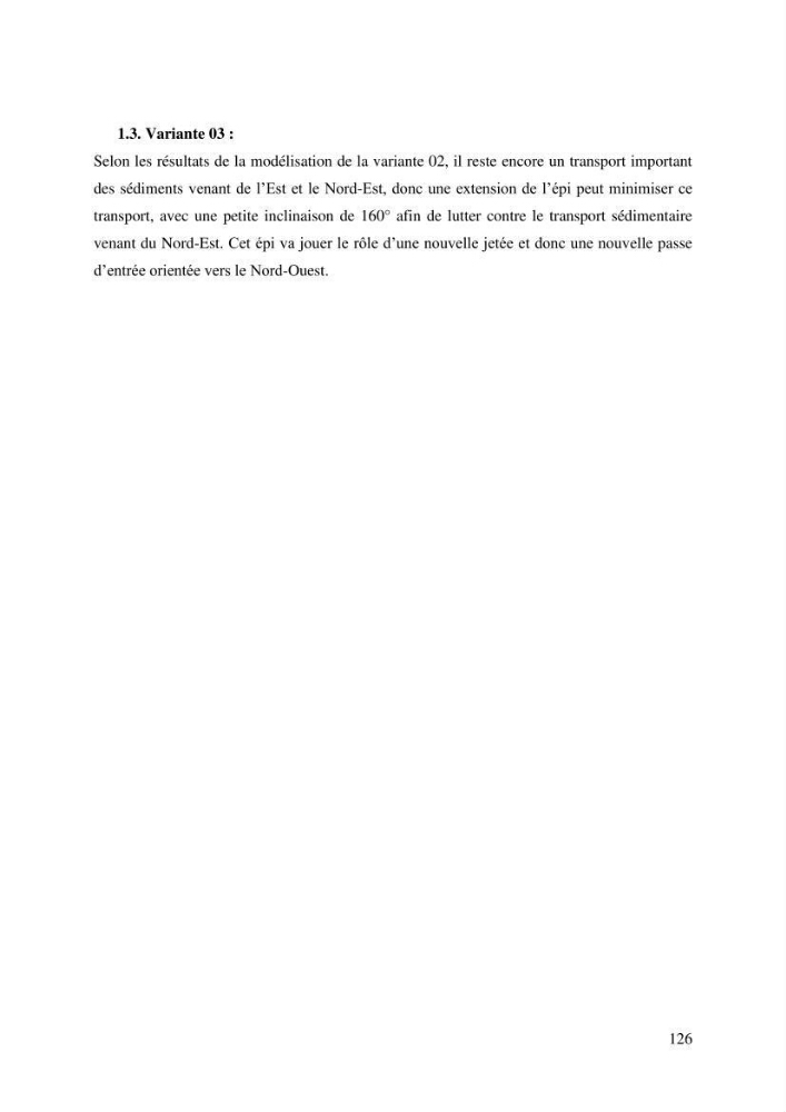 Ensablement du port de Marsa Ben M’Hidi (W. de Tlemcen) Etude hydro-sédimentaire et solutions