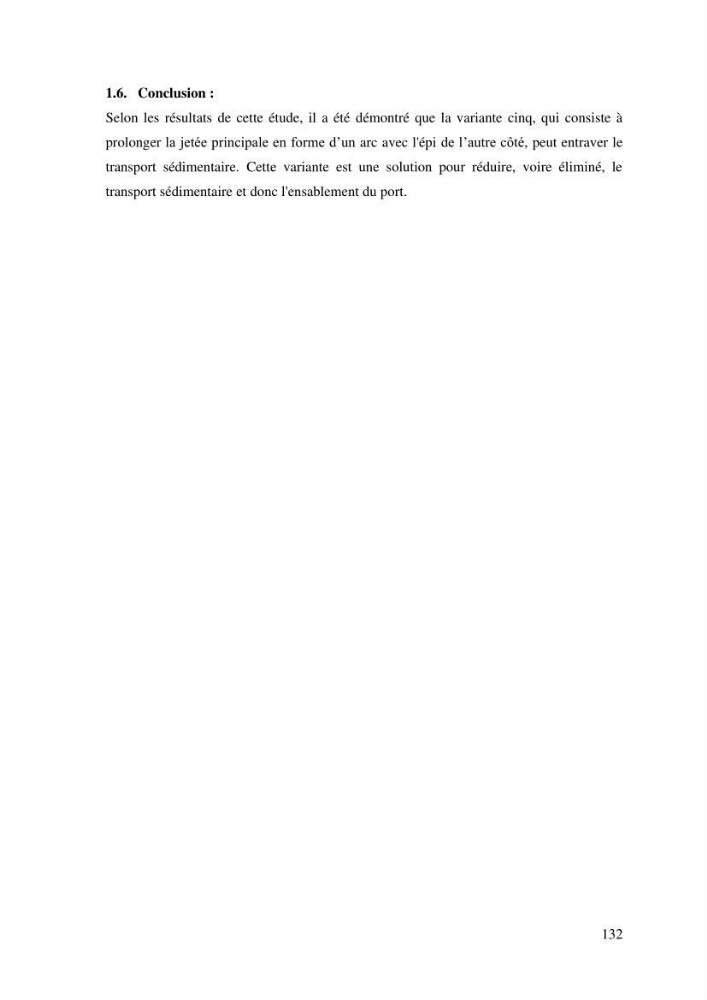 Ensablement du port de Marsa Ben M’Hidi (W. de Tlemcen) Etude hydro-sédimentaire et solutions
