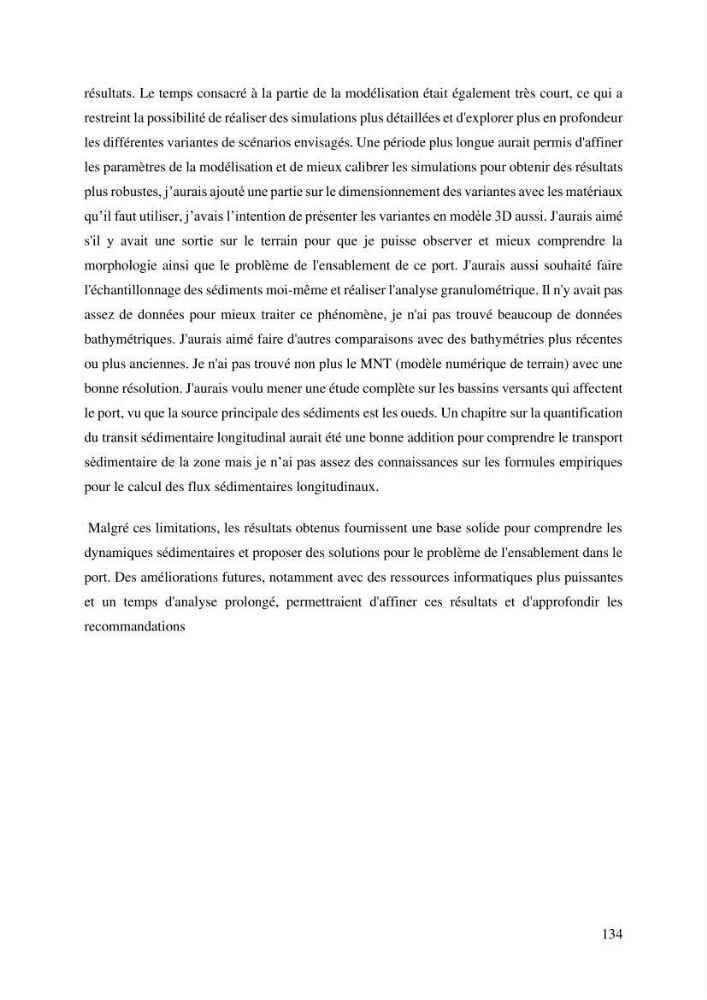 Ensablement du port de Marsa Ben M’Hidi (W. de Tlemcen) Etude hydro-sédimentaire et solutions