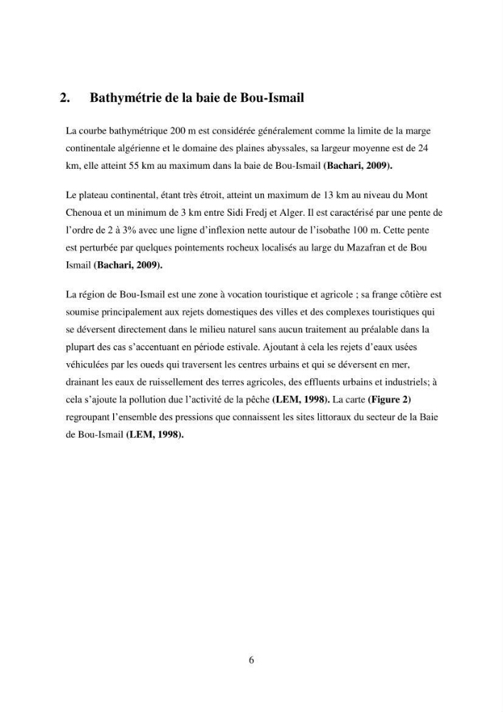 Utilisation d’un SIG (Système d’Information Géographique) dans un modèle de distribution d’une espèce: le cas de Merluccius merluccius (Linnaeus, 1758); le merlu européen de la baie de Bou-Ismail