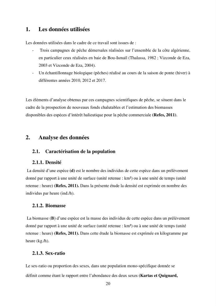 Utilisation d’un SIG (Système d’Information Géographique) dans un modèle de distribution d’une espèce: le cas de Merluccius merluccius (Linnaeus, 1758); le merlu européen de la baie de Bou-Ismail