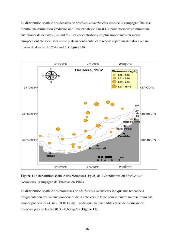 Utilisation d’un SIG (Système d’Information Géographique) dans un modèle de distribution d’une espèce: le cas de Merluccius merluccius (Linnaeus, 1758); le merlu européen de la baie de Bou-Ismail