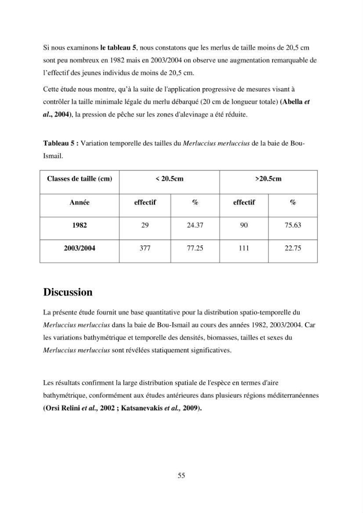 Utilisation d’un SIG (Système d’Information Géographique) dans un modèle de distribution d’une espèce: le cas de Merluccius merluccius (Linnaeus, 1758); le merlu européen de la baie de Bou-Ismail
