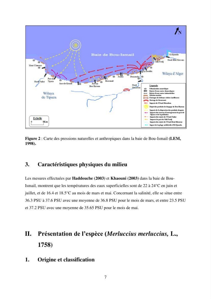 Utilisation d’un SIG (Système d’Information Géographique) dans un modèle de distribution d’une espèce : le cas de Merluccius merluccius (Linnaeus, 1758); le merlu européen de la baie de Bou-Ismail
