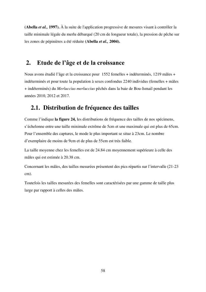 Utilisation d’un SIG (Système d’Information Géographique) dans un modèle de distribution d’une espèce : le cas de Merluccius merluccius (Linnaeus, 1758); le merlu européen de la baie de Bou-Ismail