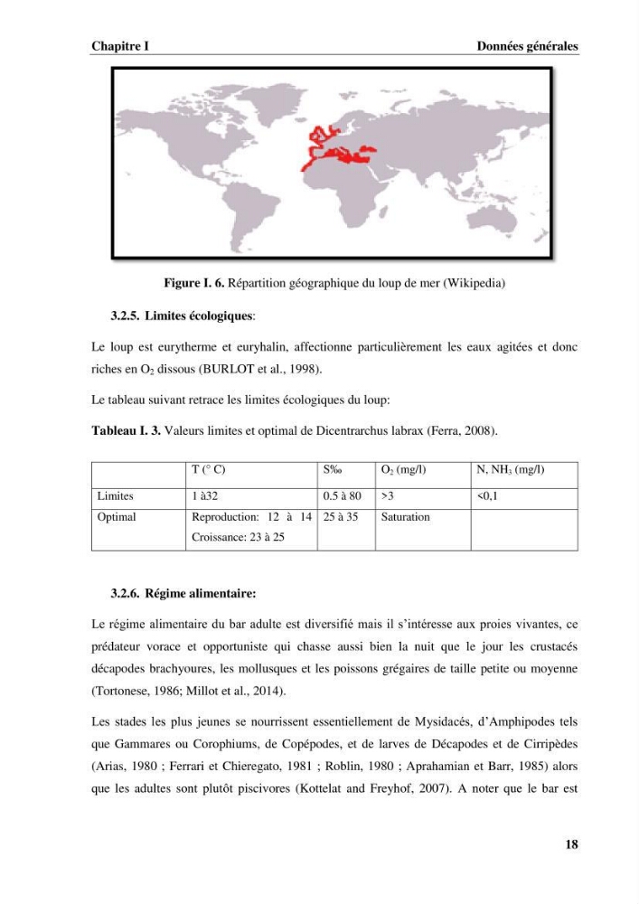 Contribution a la mise en place d.un systeme d\'elevage en cages flottantes du loup de mer et de la daurade royale au niveau de Gouraya (wilaya de Tipaza).: