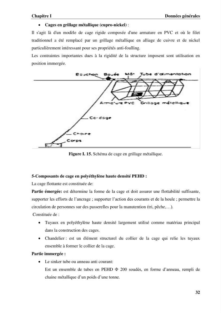 Contribution a la mise en place d.un systeme d\'elevage en cages flottantes du loup de mer et de la daurade royale au niveau de Gouraya (wilaya de Tipaza).: